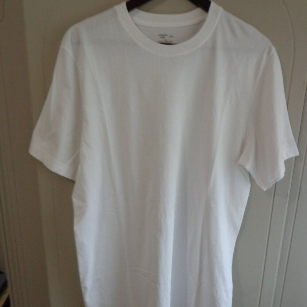 NEW Men's Jockey T-Shirt L (42-44)  Short Sleeves White 100% Cotton